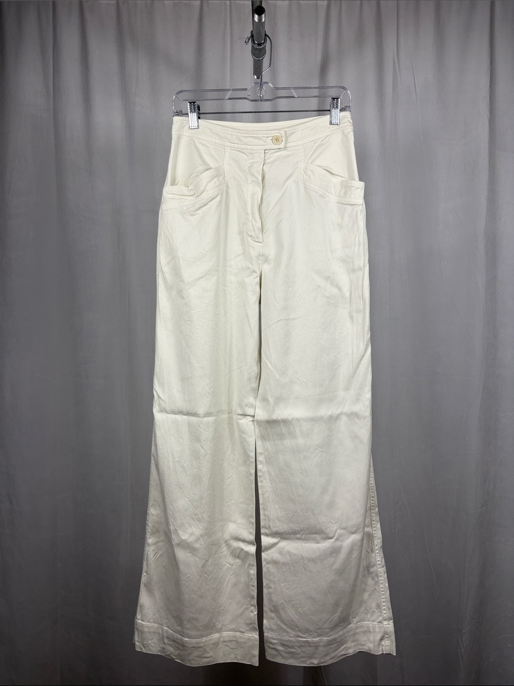 Raquel Allegra High-Rise Wide Leg Pants — Creamy White. - Picture 2 of 10